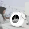 Klockor tillbehör andra blå rosa väckarklocka kreativa gåvor musik led barn nattljus sömnljud maskin tecknad sänglampa