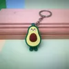 Simulation Frucht Herz Kette 3D weiche Silikon Avocado Ketten Mädchen Geldbörse Schultasche Charms Schmuck Schlüsselanhänger