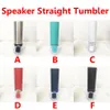 18 Colors Glass Sound Speaker Tumbler 17oz/18oz Stainless Steel Smart Music Cup Wireless Water Bottle with USB Charging Cable