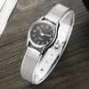 Wristwatches 2022 Women Small Watches Fashion Casual Silver Stainless Steel Mesh Band Bracelet Ladies Watch Klok Stocks