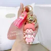 Mode Alloy Par Keychain Anime Keychain Cartoon Cute Doll Key Ring Smycken För Kvinnor Tjej Väska Pendant KeyRing Gift G1019