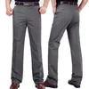 Spodnie Mężczyźni Size29-42 Wiosna Jesień Proste Spodnie 100% Bawełna 55-120 kg Mężczyźni Nosić Wygodne Ciepłe Spodnie Męskie Odzież 210616