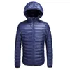 Autumn Winter Down Jacket Men Casual Stand Collar Ultra Light Parka Coat Portable Outwear Windproof White Duck 4XL 211129