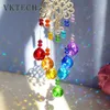 Crystal Wind Chime Tree of Life Pendant Light Catcher Ball Rainbow Maker Windchimes Sun Catchers for Garden Window Wedding Gift G220308