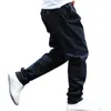 Moda Harem Jeans Uomo Casual Pantaloni denim Pantaloni larghi larghi Hip Hop Pantaloni neri Abbigliamento uomo 210723