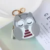 Creative Cute Sowa Mała torba Brelok Kobiety PU Skórzane Portramy Coin Moda Jelly Torebki Dziewczyny Posiadacz Karty Dla Dzieci Kiesy Keyring