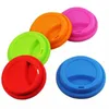 Silicone Cup Lids 9cm Anti Dust Spill Proof Food Grade Coffee Mug Milk Tea Cups Cover Seal Lid ZZD9908