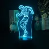 Anime 3D LED Light Night Club Atmosphere Decor The Grappler Baki Hanma Kids Room Lava Lamp med fjärrkontroll Nightlight3845639