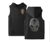 Men's Tank Tops Rhinestone Hoodies Sleeveless Vest Hoody Hip Hop Sweatshirts Male Drop Ship