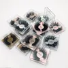 Nyaste tjocka 8D mink falska ögonfransar Curly Crosscross 25-27mm Lång Fake Lashes Extensions Soft Levande 13 Modeller Tillgänglig Drop Shipping