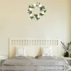 Dekoracyjne kwiaty Wieńce Sztuczne Rose Flower Wieniec Green Leaf Girland Na Home Office Drzwi Frontowe Wall Party Wedding Decor