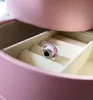 2 Stück S925 Sterling Silber Gewindeschraube rosa facettierte Murano-Glasperlen für Pandora-Charm-Schmuck, Armbänder, Halsketten
