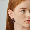 Women Jewelry 3D Resin Grape Statement Stud Earrings Gown Brincos T Show Party Runway Boho Rare Japan Korean Style