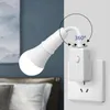 Lamp Covers & Shades LED Night Light With Button Wall Plug In Bedroom Decor Socket Lamps For Closet Aisle Hallway Pathway