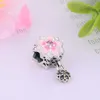 DIY pasuje oryginalne Pandora Charms Bransoletka 925 Sterling Silver Bloom Kwiat Charm Koraliki z biżuterią Emalą Robi Berloque Q0531