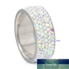 AB Shining 5row Crystal Weding Ring voor Vrouwen of Meisjes Hoge Kwaliteit Rvs Niba Sieraden Fabriek Prijs Expert Design Quality Nieuwste stijl Originele status