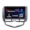 車のDVDステレオラジオプレーヤー用ホンダジャズ2004-2007 Auto GPSナビゲーションヘッドユニットIPS Carlay Wifi 4 + 64G Androidオクタコア