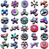 Stokta 120 tür stokta fidget spinner gökkuşağı el Spinners tri-fidget metal gyro ejderha kanatları göz parmak oyuncaklar iplik üst handspinner witn kutusu