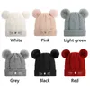 Boys Girls Wool Knit Hats for Baby Warm Knitted Cap Toddler Pom Beanie Winter Hat Ski Hat Y21111