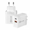 Snelle snelle opladers EU US Power Adapter Type C PD USB C Wall Charger Plugs voor iPhone 15 11 12 13 14 Samsung Smart Smart Mobile Phone PC mp3