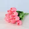 TULIP Kunstbloem Real Touch Artificial Tulip Bouquet Fake Flower voor Home Gift Bruiloft Decoratieve bloemen W-00719