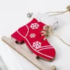 Kerst hangende ornament houten skate gevormd met klok kerstboom decoraties kinderen giften jja9606