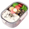 Oneup Box Box Stainless Steel Fullible Portable Food Container Bento Box Microwavable Helproof مع ملاعق Food Box 201016