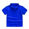 RetailWhole Kids Boys Girls 18y Lapel Cotton Cotton Pullon Tshirt Tshirt Fashion Preppy Tops Tees Children Designer Clother9449061