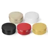 10st 250ml Round Metal Tin Jar Aluminiumbox Kosmetisk Cream Can Candy Storage Pot Svart ljusbehållare 8.5oz 210315