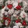 クリスマスの装飾お祝いパーティー用品ホームガーデンクリスマスツリーペンダントクリエイティブストッキングケースギフト装飾品6スタイルLLD10972ドロップ