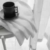 Moderne grijs linnen tule gordijn voor keukendeur pure raambehandelingen witte effen tule voor de woonkamer S053 * 40 210712
