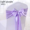 50pcs / Lot Stretch Wedding Chair Cover Атласная ткань Галстук-бабочка Лента Band Свадьба День рождения Украшения Оптовая Dropshipping Y200104