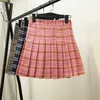 Qooth jesień zima plisowane spódnice dla kobiet Harajuku Mini Short Sailor Spódnica Japoński Mundur szkolny Faldas QH1648 210609