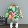 Menoea Fashion Kids Girls Autumn Thin Jackets Baby Butterfly Appliques Coats Children Casual Sweet Outerwear for 0-8Y 211011