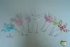 50pcs / lot Crystal Garland Bunches Elegant Bombonieres Bride Pärlor Tillbehör Bröllop Favor Teardrop Smycken Transparenta Kristaller Blommor Spray Crafts Arts