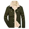 Jaqueta de cordeiro tático de inverno Homens Força Aérea Jaqueta Piloto Quente Macho Collar Army Jacket Mens Teddy Teddy Thermal Fleece Revestido 6xL Y1109