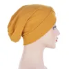 Testa cruz muçulmana turbante cor sólida perda de cabelo estiramento chapéu interno de algodão para tampas pronto para usar mulheres cachecol cabeça sob capota