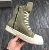 2023-High Quality Famous Designer Men Women Lace Up Boots Fashion Trainer Shoes Sneakers Fragrant Sole Green Canvas Motorcycle Boot