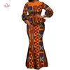 Hight Quarlity Afrikalı kadın etek seti dashiki pamuk mahsul üst ve etek Afrika kıyafetleri iyi dikiş kadınları wy3710