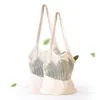 Nuova borsa della spesa riutilizzabile per la spesa Frutta Verdura Eco Borsa per la spesa Borsa per la conservazione portatile Shopper Tote Maglia in cotone intrecciato T2I51701