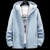 Męskie Kurtki Szybkie Suche Kapturem Płaszcze Letnie Ochrona przed słońcem Kurtka Brand Clothing Windbreaker Fashion Solid Euntears LM028