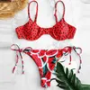 Bikinx Bandeau swimwear women push up swimsuit female Cactus Print micro bikini sexy bathing suit beach bathers Biquini 210621