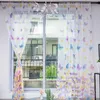 Gardin draperier Sheer elastic voile semi polyester fjärilar mönster fönster för hem