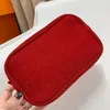 Blingbling Black Red Fabric Reißverschluss Hülle Elegante Schönheit Kosmetikkoffer Mode Make -up Organizer Bag Toilette Hülle VIP Geschenk mit Geschenk5323462