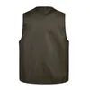 Men Multi-Pocket Classic Waistcoat Male Sleeveless Unloading Solid Coat Work Vest Pographer Tactical Mesh Vest Jacket 211104