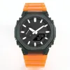 Men's Watch Sports Quartz GA-2100 Digital Watch Waterproof World Time Full Function LED Cold Light Dual Display PU Automatic Hand Raise Ligh
