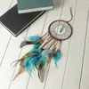 Decorative Objects & Figurines Home Decor Dream Catcher Ornaments Simple Handmade Blue Feather Pendant Kawaii Room Wind Chimes Decoration Ac