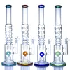 Neue Bohrinsel Glasbongs Große Wasserpfeife Wasserpfeifen Catcher Perkolator Diffusor Shisha Pfeife Zucker 14mm Innengelenk 20" Höhe