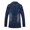 Mäns Denim Trench Male Ytterkläder Stora Vår Höst Högkvalitativ Casual Denim Jacket Coat Men Kläder 4XL AF1601 211011