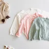 Baby Cardigan Sweater born Knitted Clothes Spring Summer Girl Hollow Out Sweaters 210529